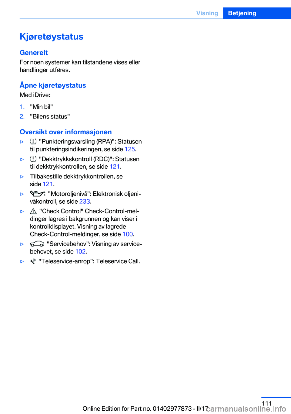 BMW X3 2017  InstruksjonsbØker (in Norwegian) �K�j�