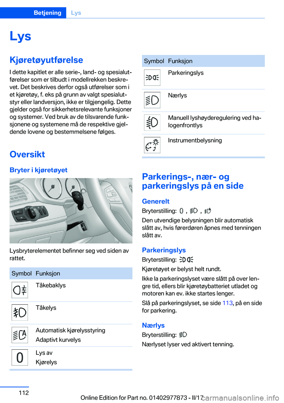 BMW X3 2017  InstruksjonsbØker (in Norwegian) �L�y�s�K�j�