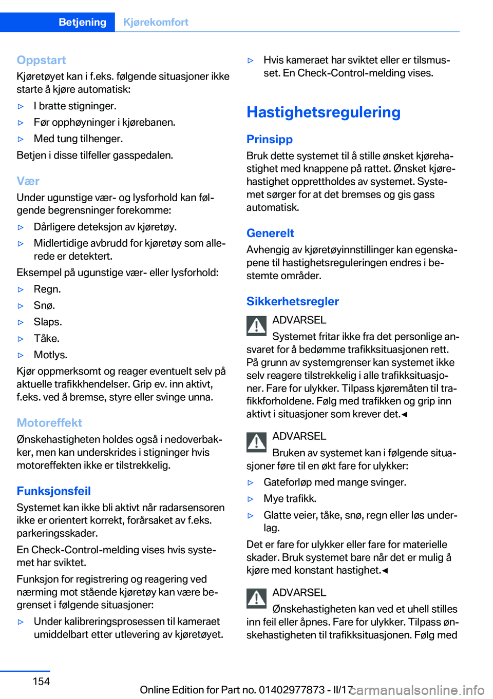 BMW X3 2017  InstruksjonsbØker (in Norwegian) �O�p�p�s�t�a�r�t
�K�j�