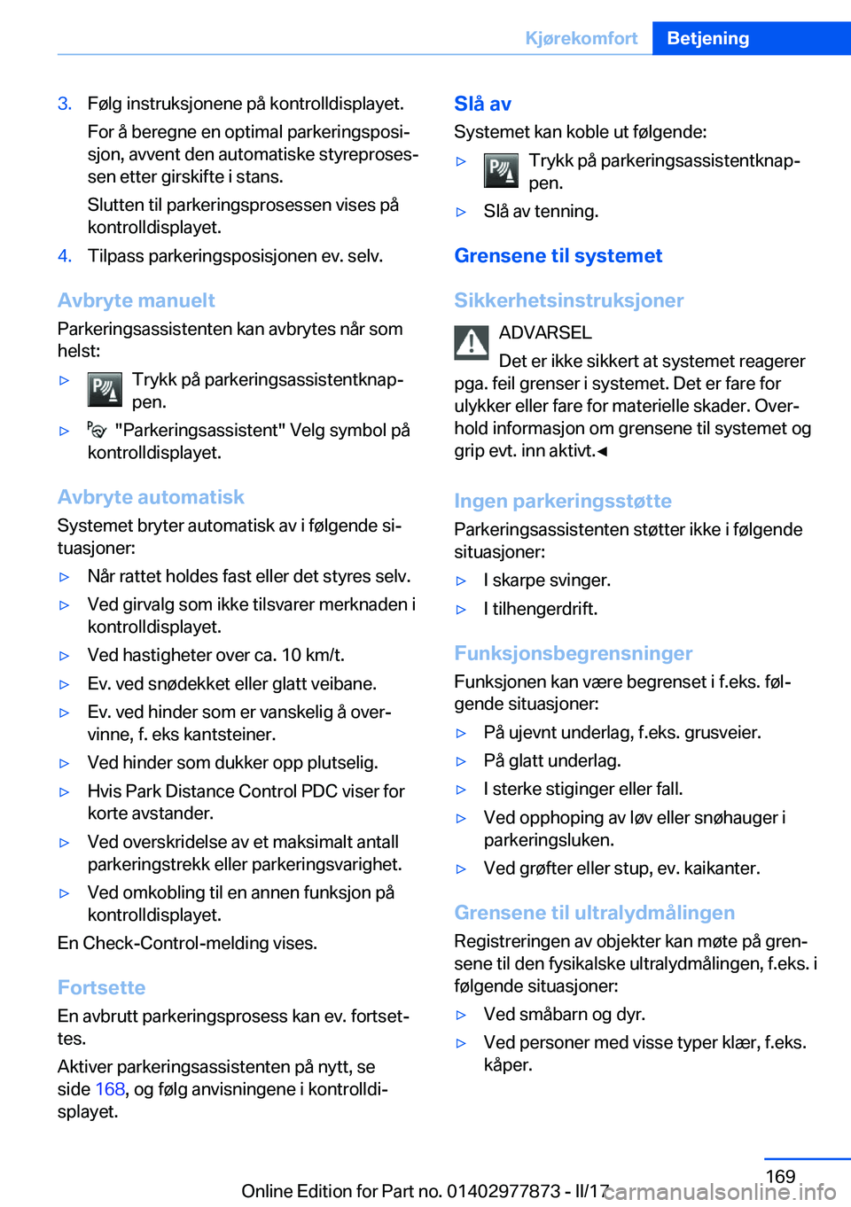 BMW X3 2017  InstruksjonsbØker (in Norwegian) �3�.�F�