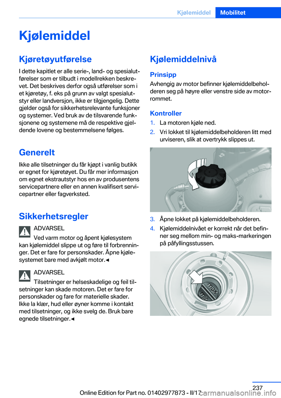 BMW X3 2017  InstruksjonsbØker (in Norwegian) �K�j�