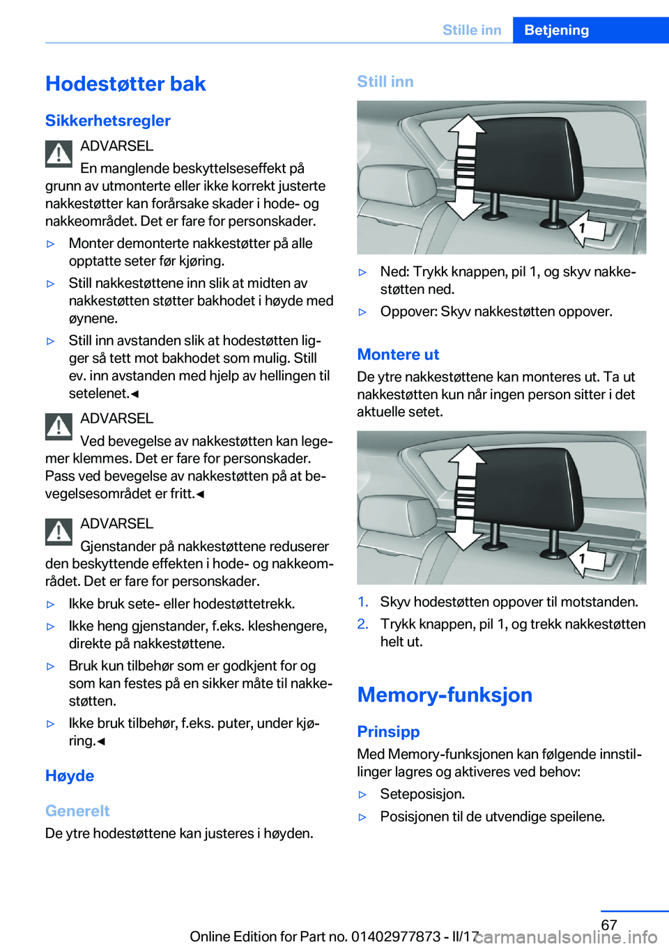 BMW X3 2017  InstruksjonsbØker (in Norwegian) �H�o�d�e�s�t�