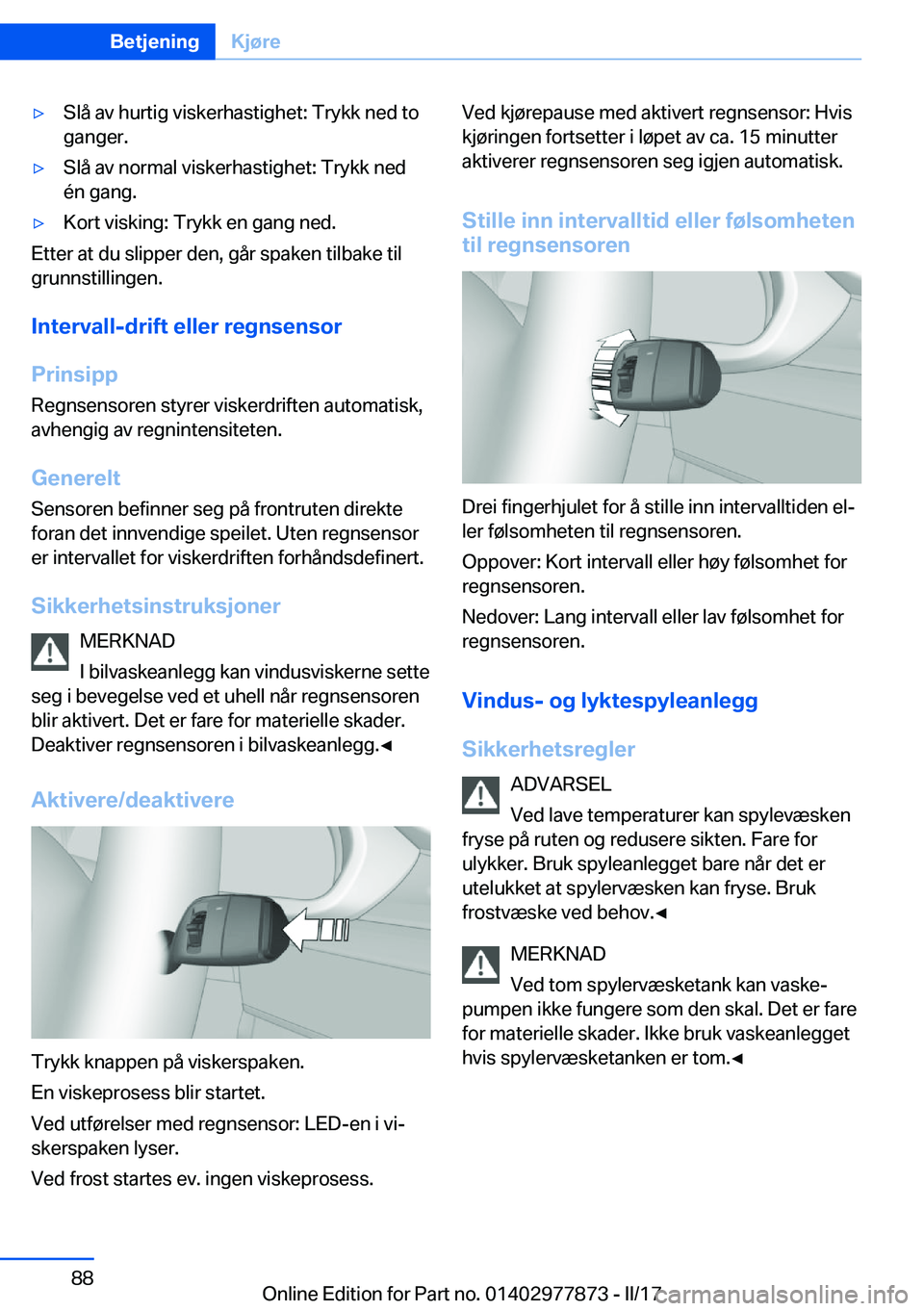 BMW X3 2017  InstruksjonsbØker (in Norwegian) 'y�S�l�å� �a�v� �h�u�r�t�i�g� �v�i�s�k�e�r�h�a�s�t�i�g�h�e�t�:� �T�r�y�k�k� �n�e�d� �t�o�g�a�n�g�e�r�.'y�S�l�å� �a�v� �n�o�r�m�a�l� �v�i�s�k�e�r�h�a�s�t�i�g�h�e�t�:� �T�r�y�k�k� �n�e�d�é�n�