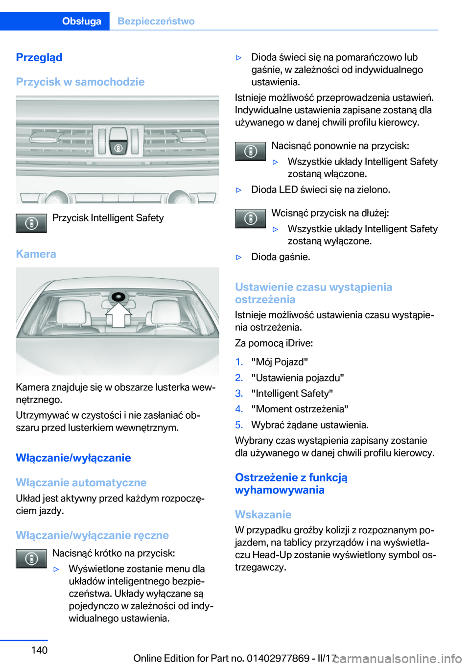 BMW X3 2017  Instrukcja obsługi (in Polish) �P�r�z�e�g�l�