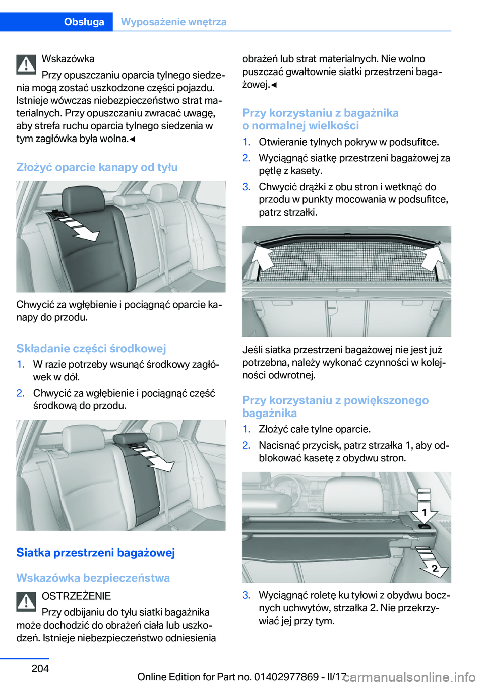 BMW X3 2017  Instrukcja obsługi (in Polish) �W�s�k�a�z�