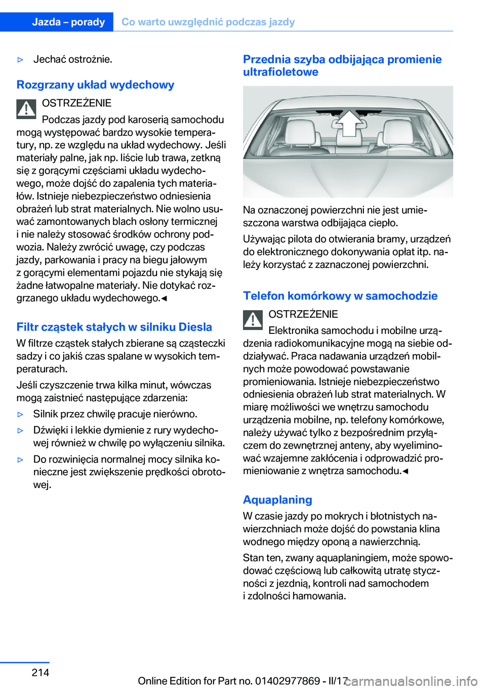 BMW X3 2017  Instrukcja obsługi (in Polish) 'y�J�e�c�h�a�