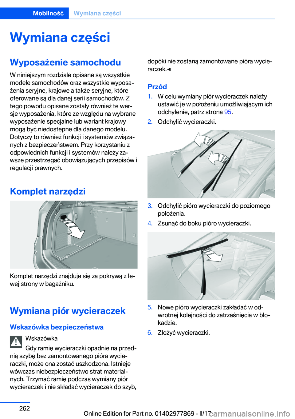 BMW X3 2017  Instrukcja obsługi (in Polish) �W�y�m�i�a�n�a��c�z�