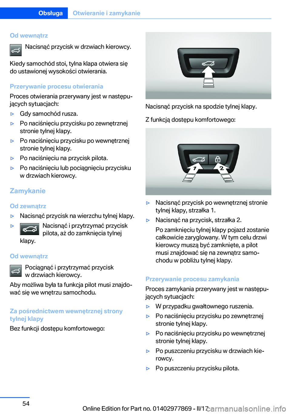 BMW X3 2017  Instrukcja obsługi (in Polish) �O�d��w�e�w�n�