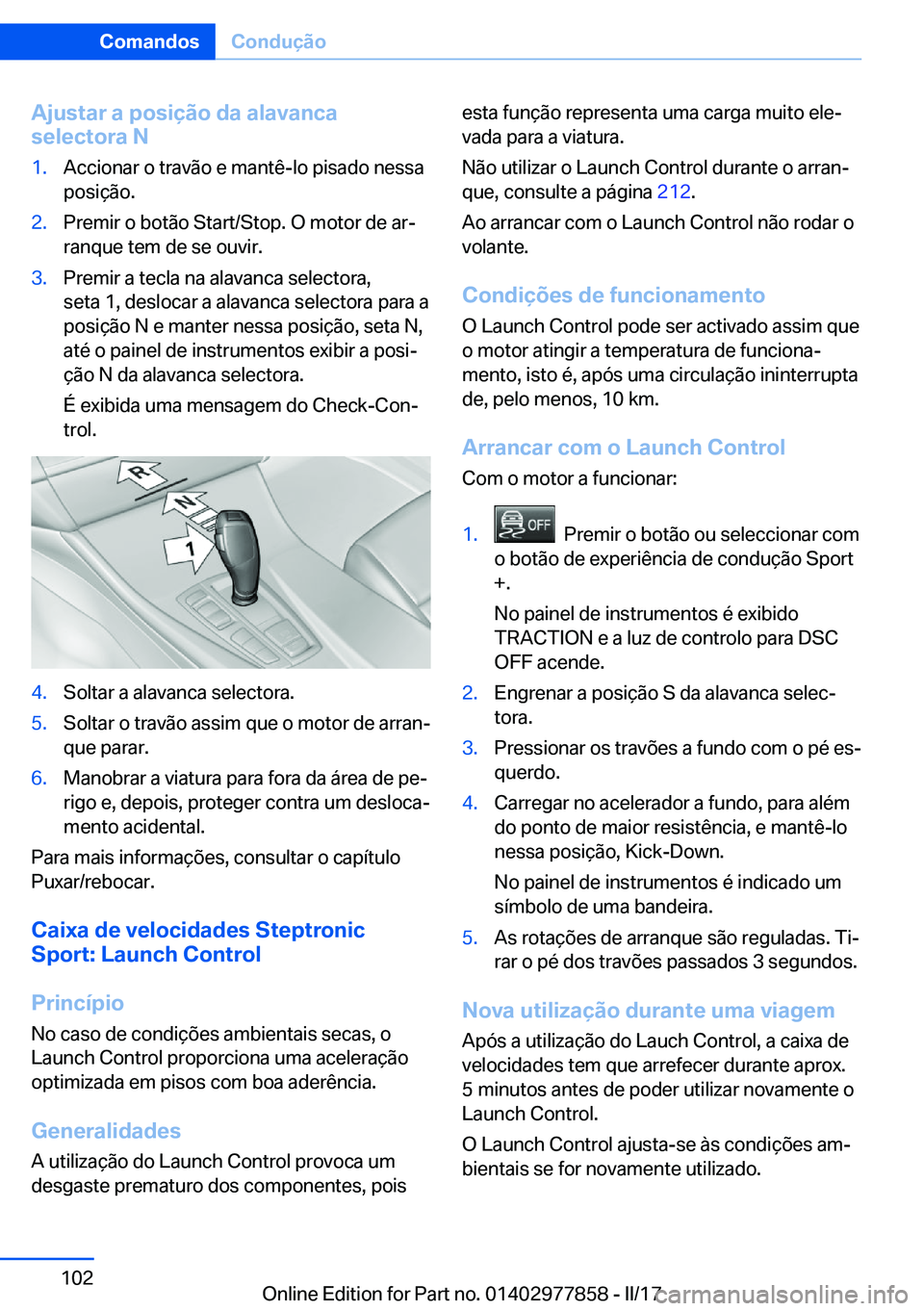BMW X3 2017  Manual do condutor (in Portuguese) �A�j�u�s�t�a�r��a��p�o�s�i�