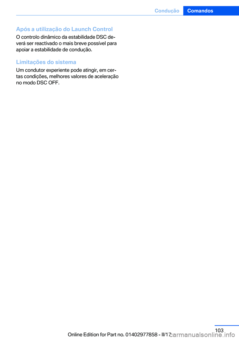 BMW X3 2017  Manual do condutor (in Portuguese) �A�p�