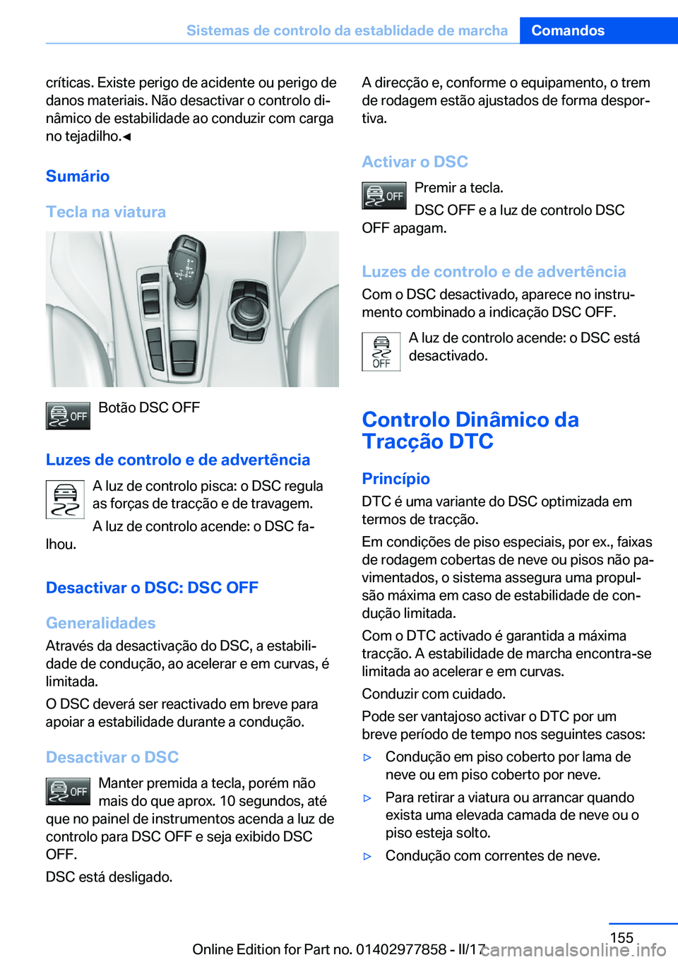 BMW X3 2017  Manual do condutor (in Portuguese) �c�r�