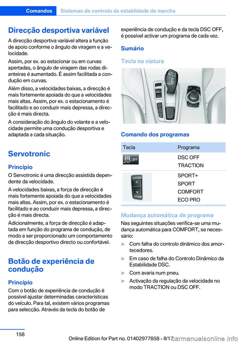 BMW X3 2017  Manual do condutor (in Portuguese) �D�i�r�e�c�