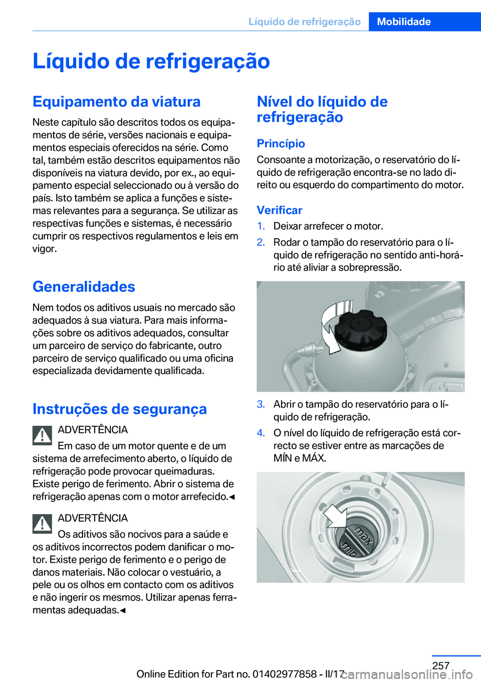 BMW X3 2017  Manual do condutor (in Portuguese) �L�