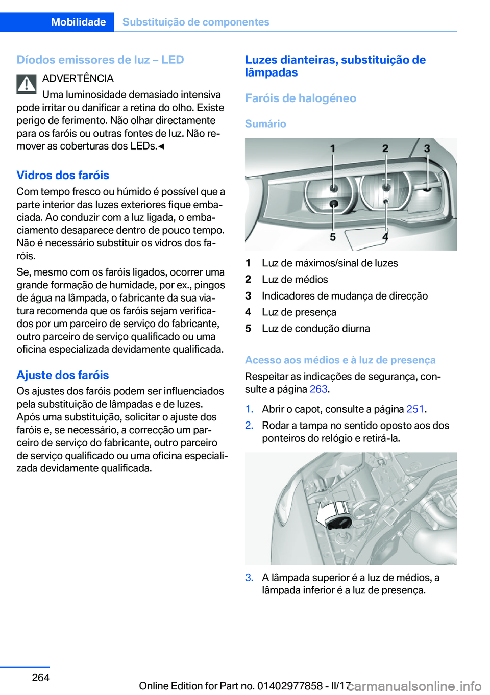BMW X3 2017  Manual do condutor (in Portuguese) �D�