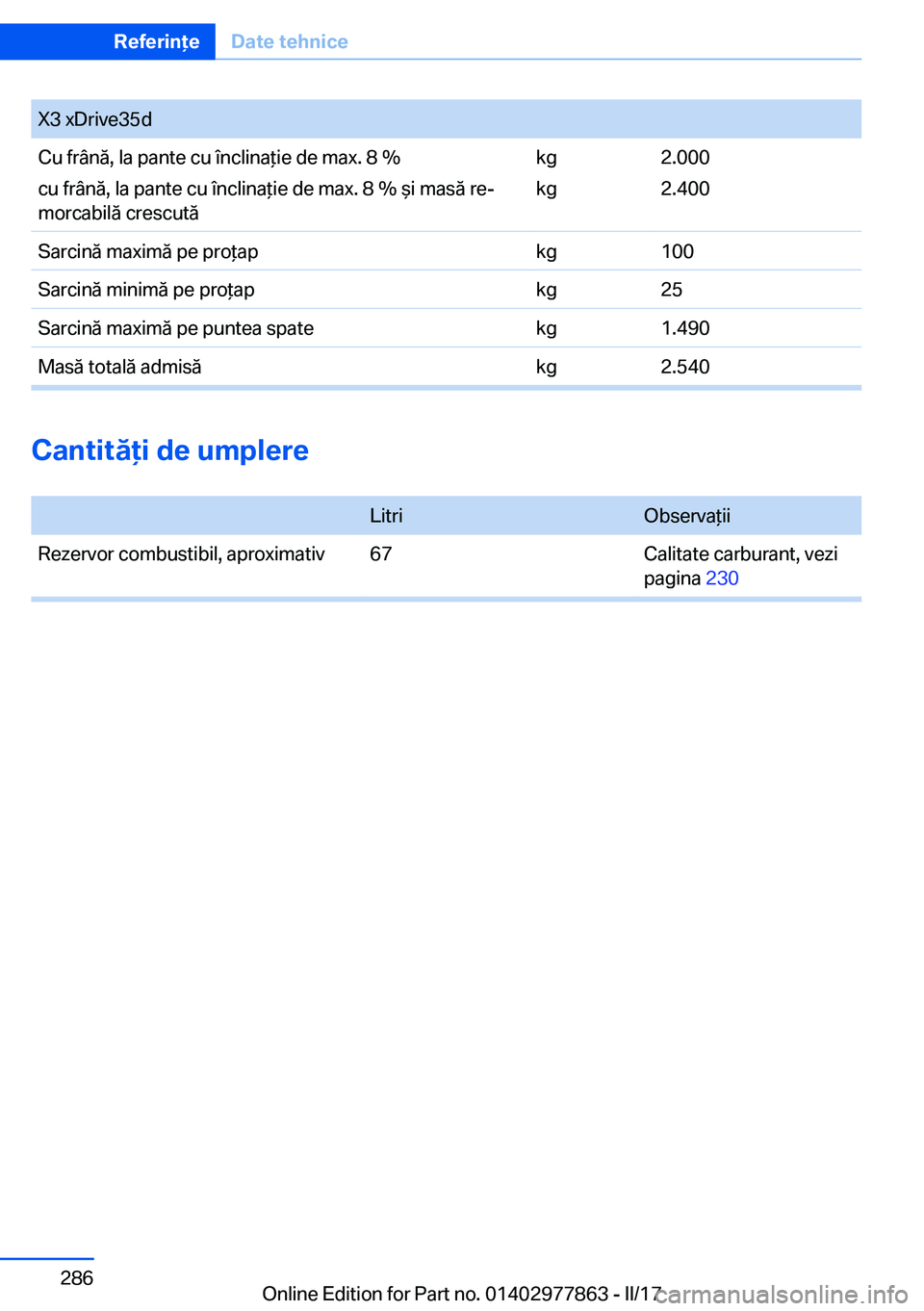 BMW X3 2017  Ghiduri De Utilizare (in Romanian) �X�3� �x�D�r�i�v�e�3�5�d�C�u� �f�r�â�n�