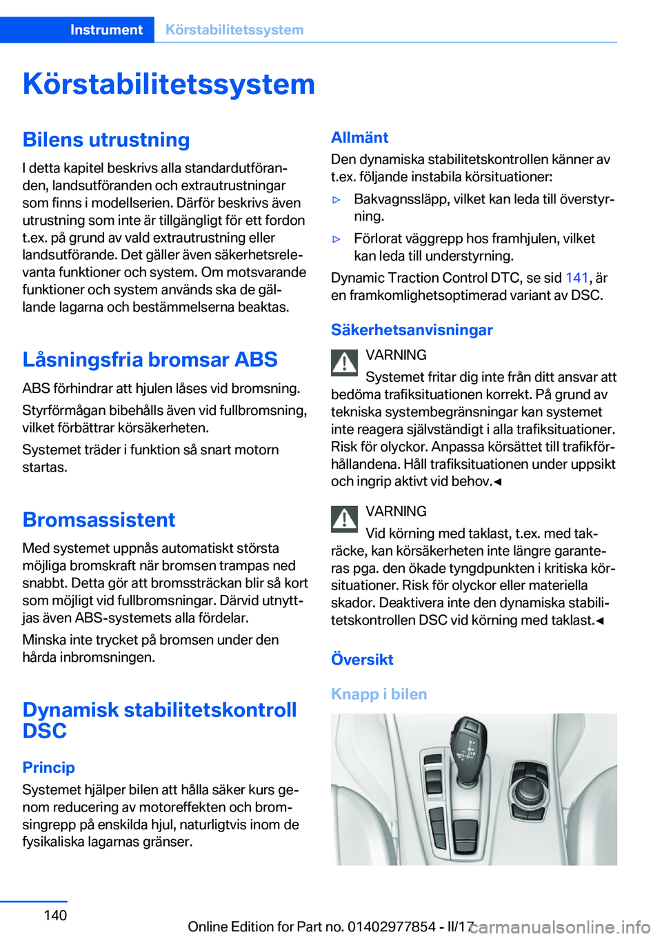 BMW X3 2017  InstruktionsbÖcker (in Swedish) �K�