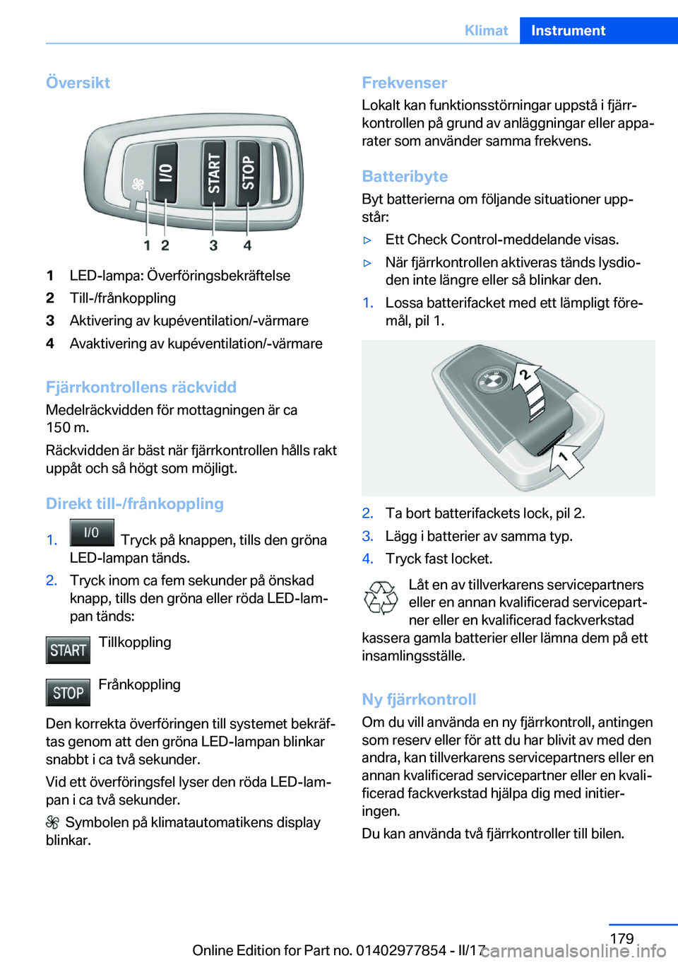 BMW X3 2017  InstruktionsbÖcker (in Swedish) �