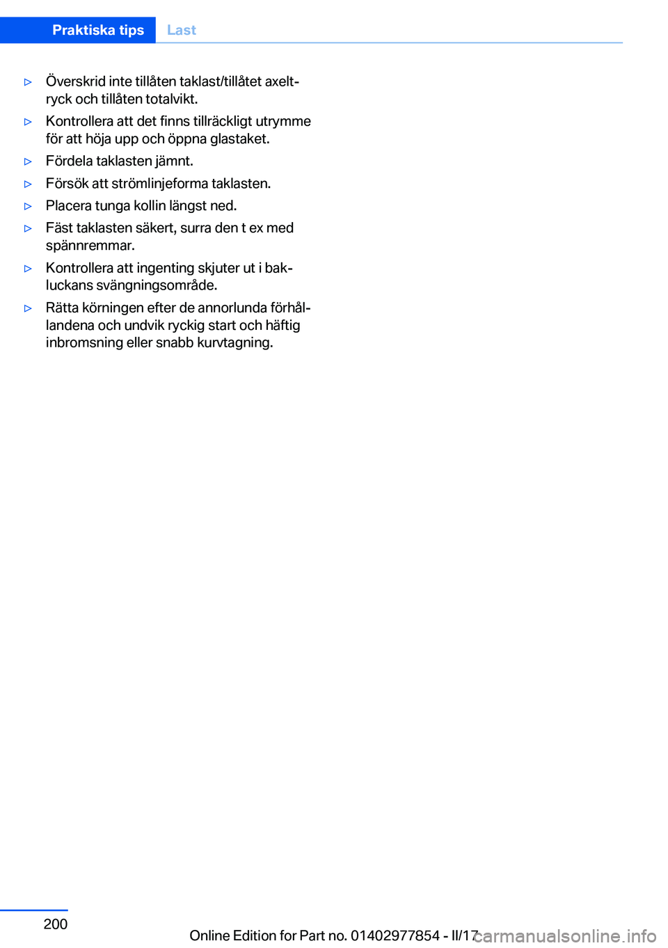 BMW X3 2017  InstruktionsbÖcker (in Swedish) 'y�