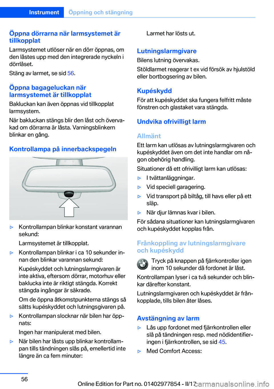 BMW X3 2017  InstruktionsbÖcker (in Swedish) �