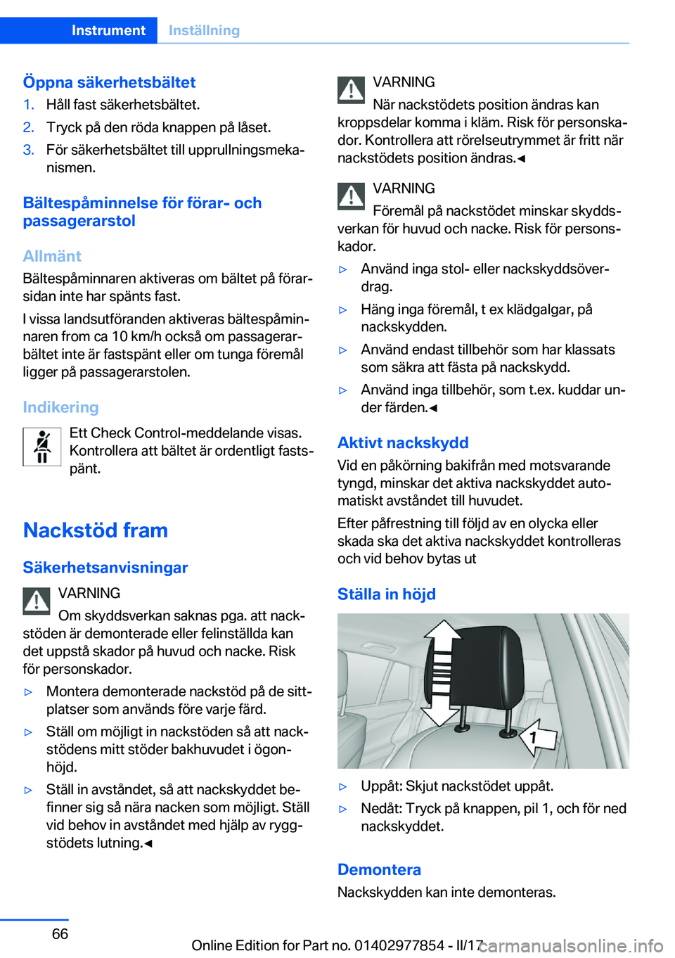 BMW X3 2017  InstruktionsbÖcker (in Swedish) �