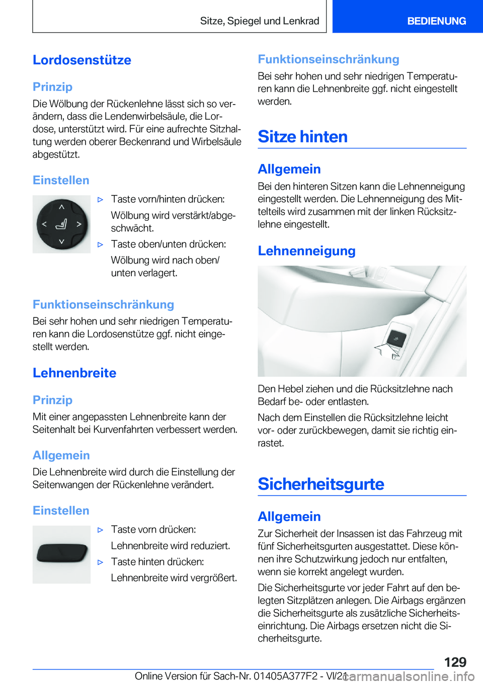 BMW X3 M 2022  Betriebsanleitungen (in German) �L�o�r�d�o�s�e�n�s�t�