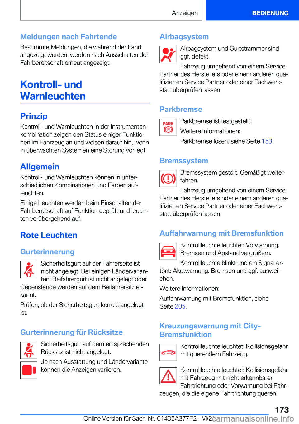 BMW X3 M 2022  Betriebsanleitungen (in German) �M�e�l�d�u�n�g�e�n��n�a�c�h��F�a�h�r�t�e�n�d�e
�B�e�s�t�i�m�m�t�e��M�e�l�d�u�n�g�e�n�,��d�i�e��w�
