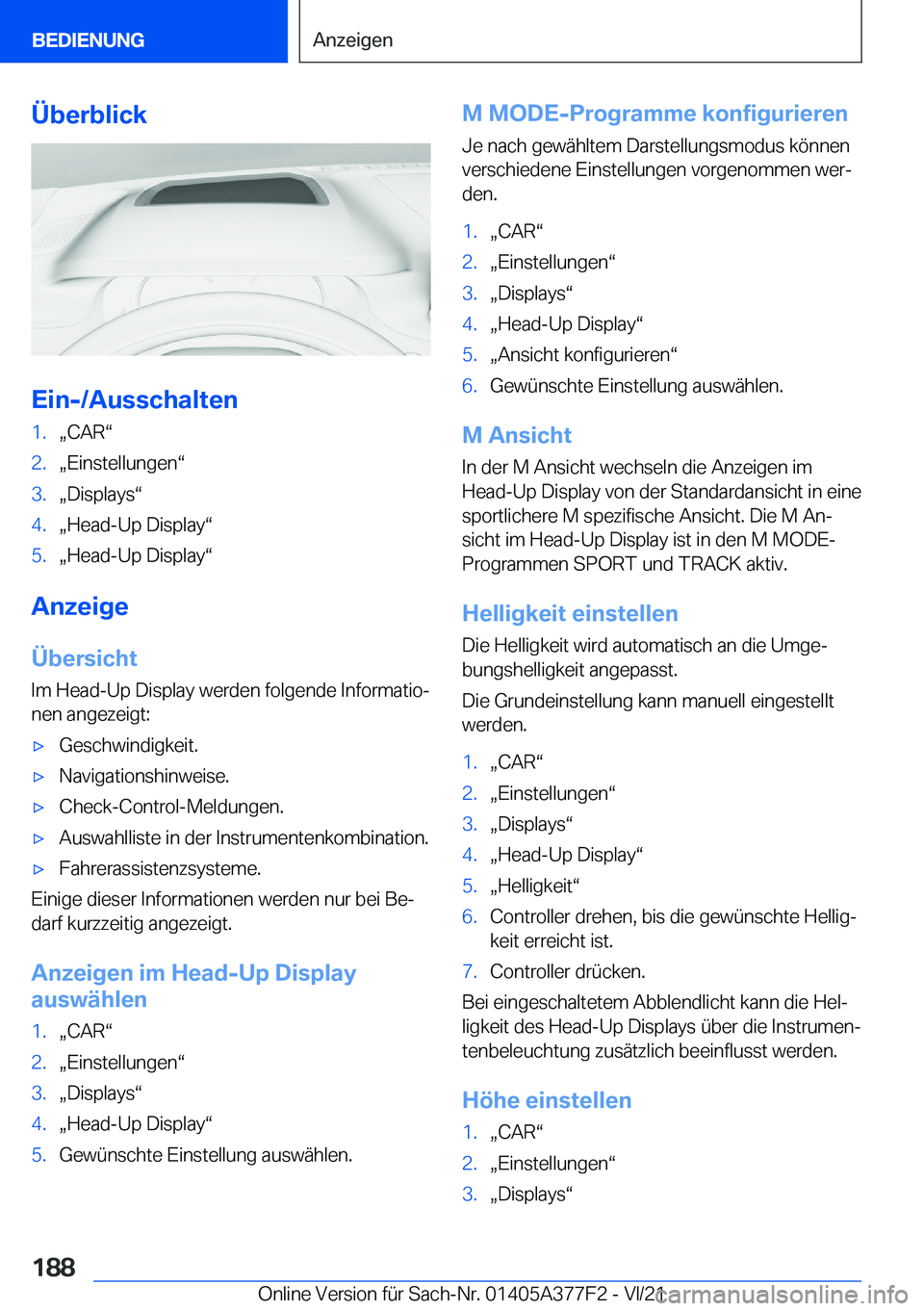 BMW X3 M 2022  Betriebsanleitungen (in German) �