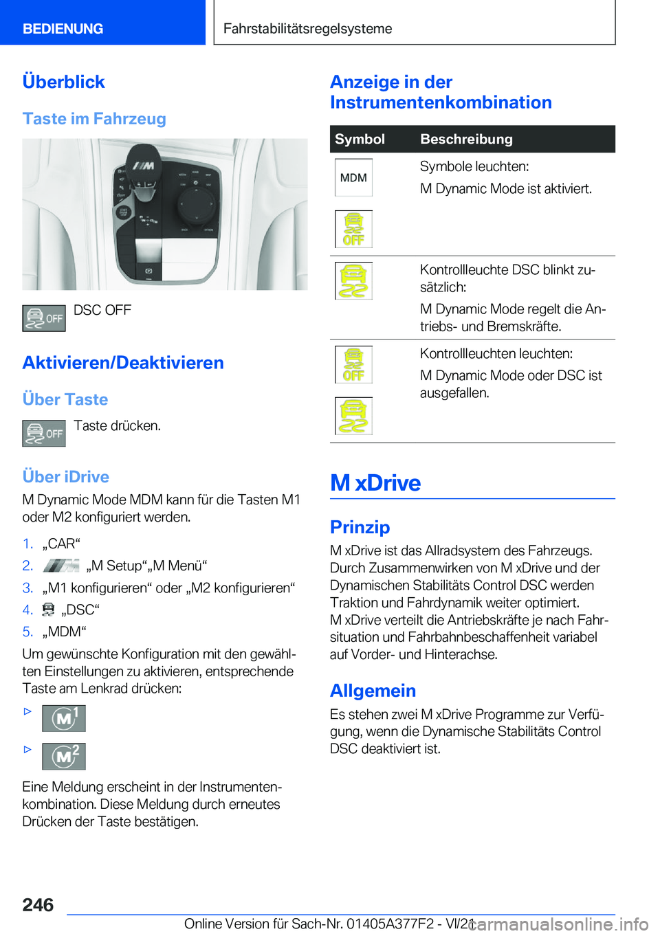 BMW X3 M 2022  Betriebsanleitungen (in German) �