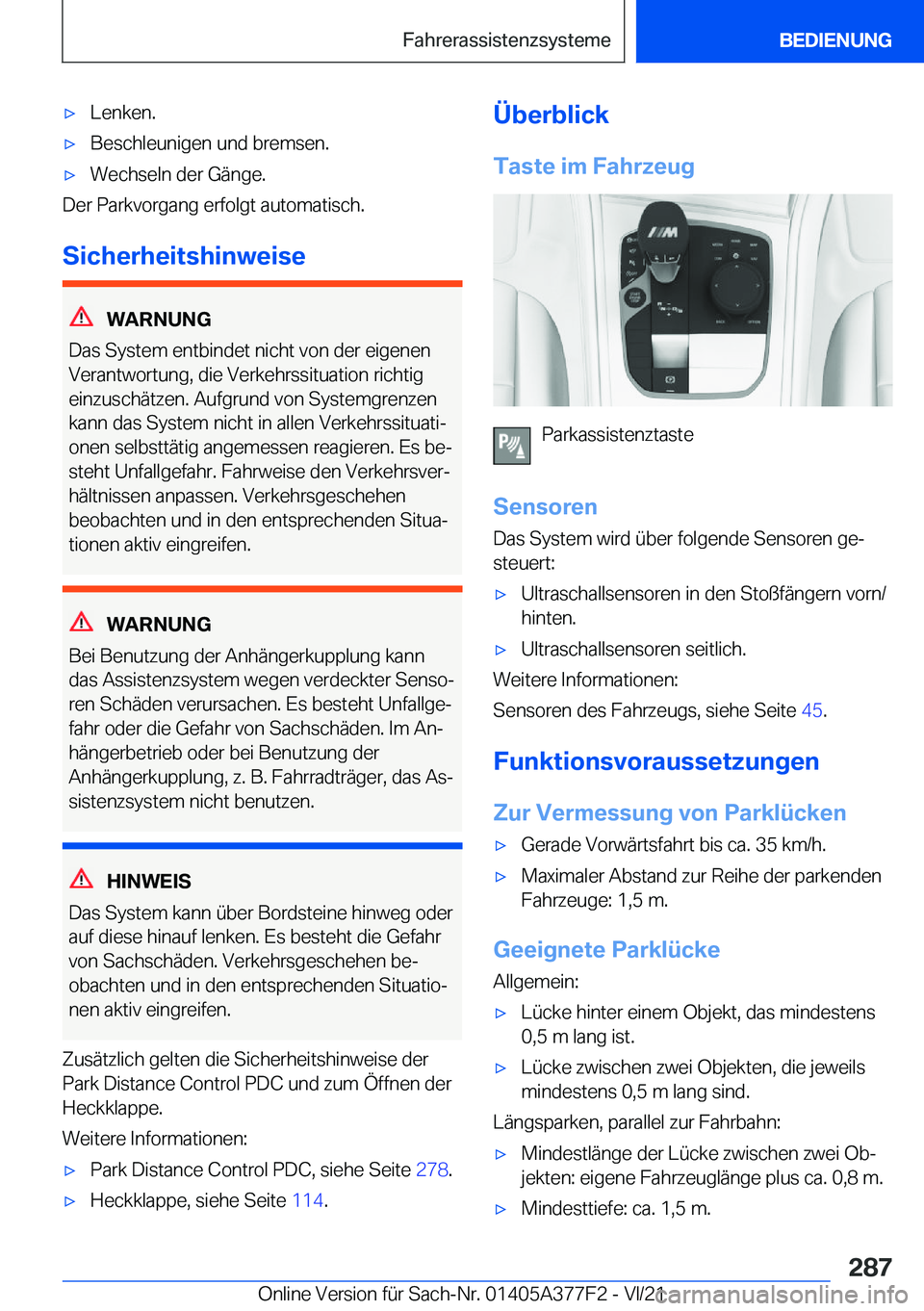 BMW X3 M 2022  Betriebsanleitungen (in German) 'x�L�e�n�k�e�n�.'x�B�e�s�c�h�l�e�u�n�i�g�e�n��u�n�d��b�r�e�m�s�e�n�.'x�W�e�c�h�s�e�l�n��d�e�r��G�