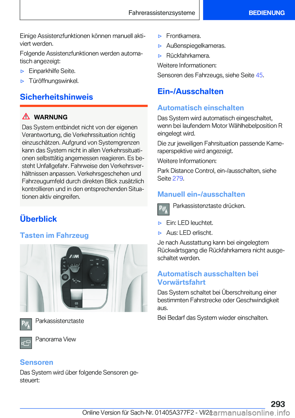 BMW X3 M 2022  Betriebsanleitungen (in German) �E�i�n�i�g�e��A�s�s�i�s�t�e�n�z�f�u�n�k�t�i�o�n�e�n��k�