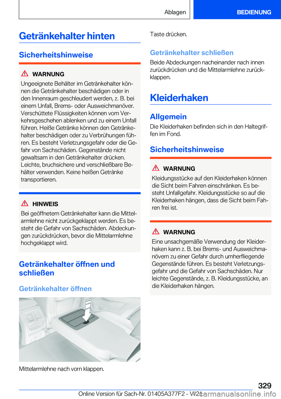 BMW X3 M 2022  Betriebsanleitungen (in German) �G�e�t�r�