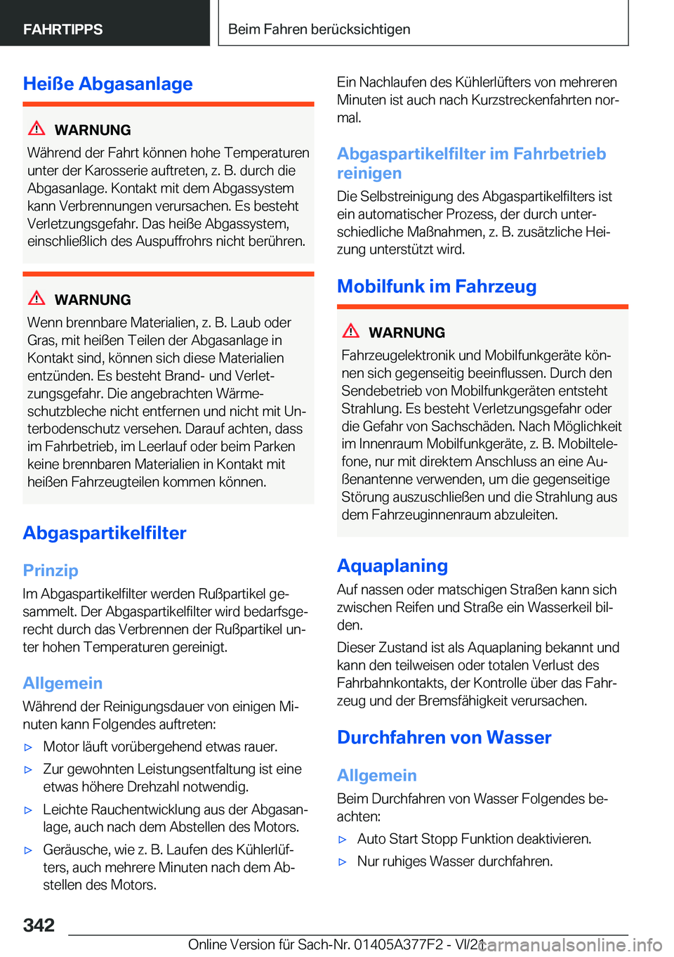 BMW X3 M 2022  Betriebsanleitungen (in German) �H�e�i�