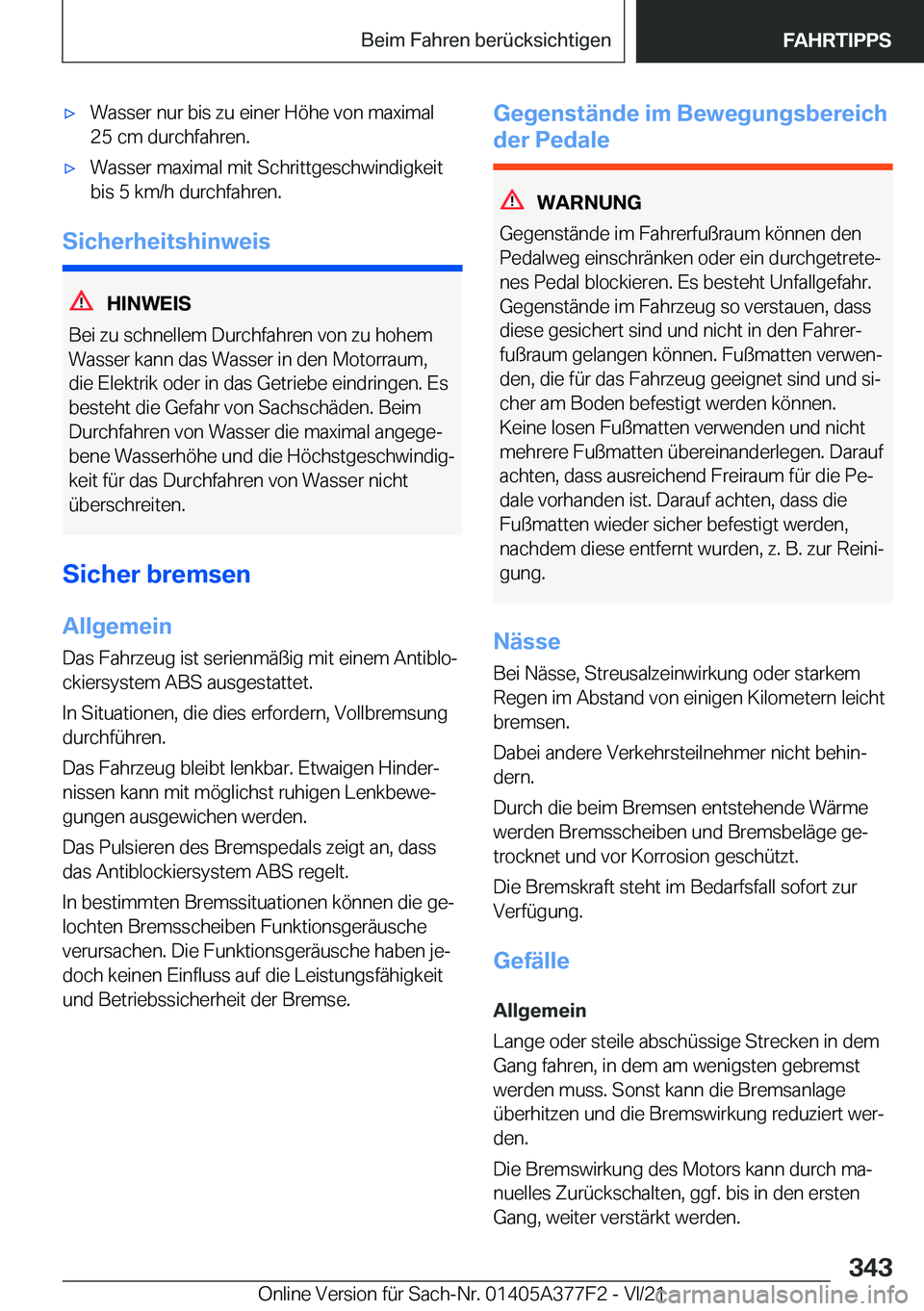 BMW X3 M 2022  Betriebsanleitungen (in German) 'x�W�a�s�s�e�r��n�u�r��b�i�s��z�u��e�i�n�e�r��H�