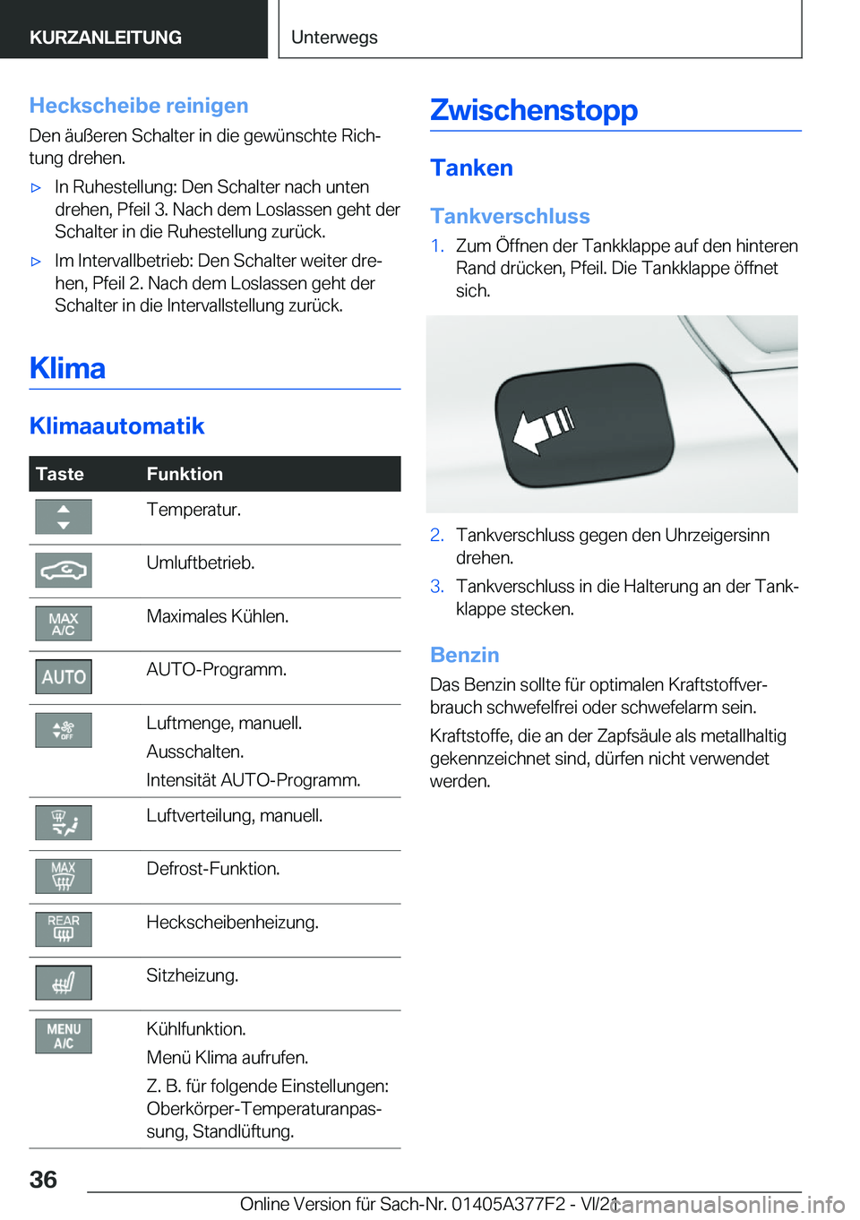 BMW X3 M 2022  Betriebsanleitungen (in German) �H�e�c�k�s�c�h�e�i�b�e��r�e�i�n�i�g�e�n�D�e�n��