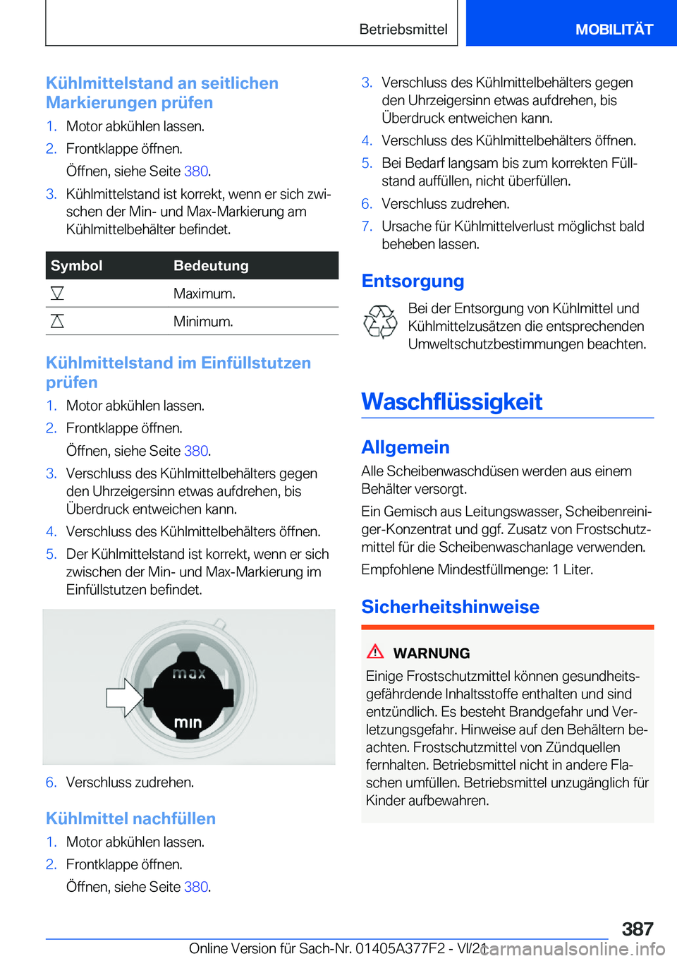 BMW X3 M 2022  Betriebsanleitungen (in German) �K�