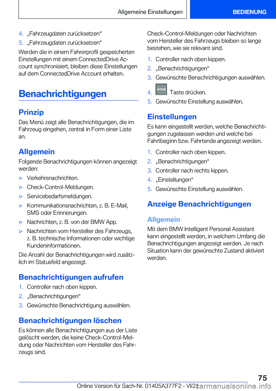 BMW X3 M 2022  Betriebsanleitungen (in German) �4�.x�F�a�h�r�z�e�u�g�d�a�t�e�n��z�u�r�