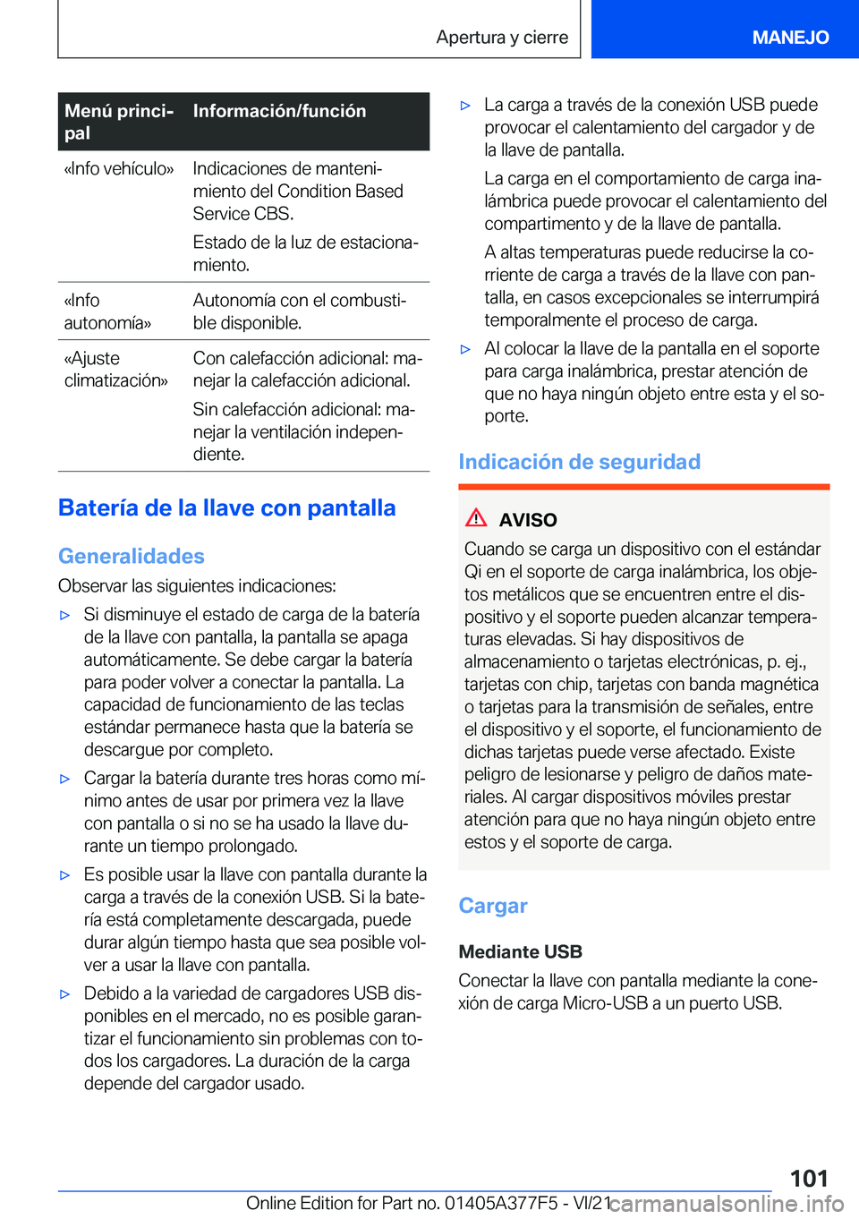 BMW X3 M 2022  Manuales de Empleo (in Spanish) �M�e�n�