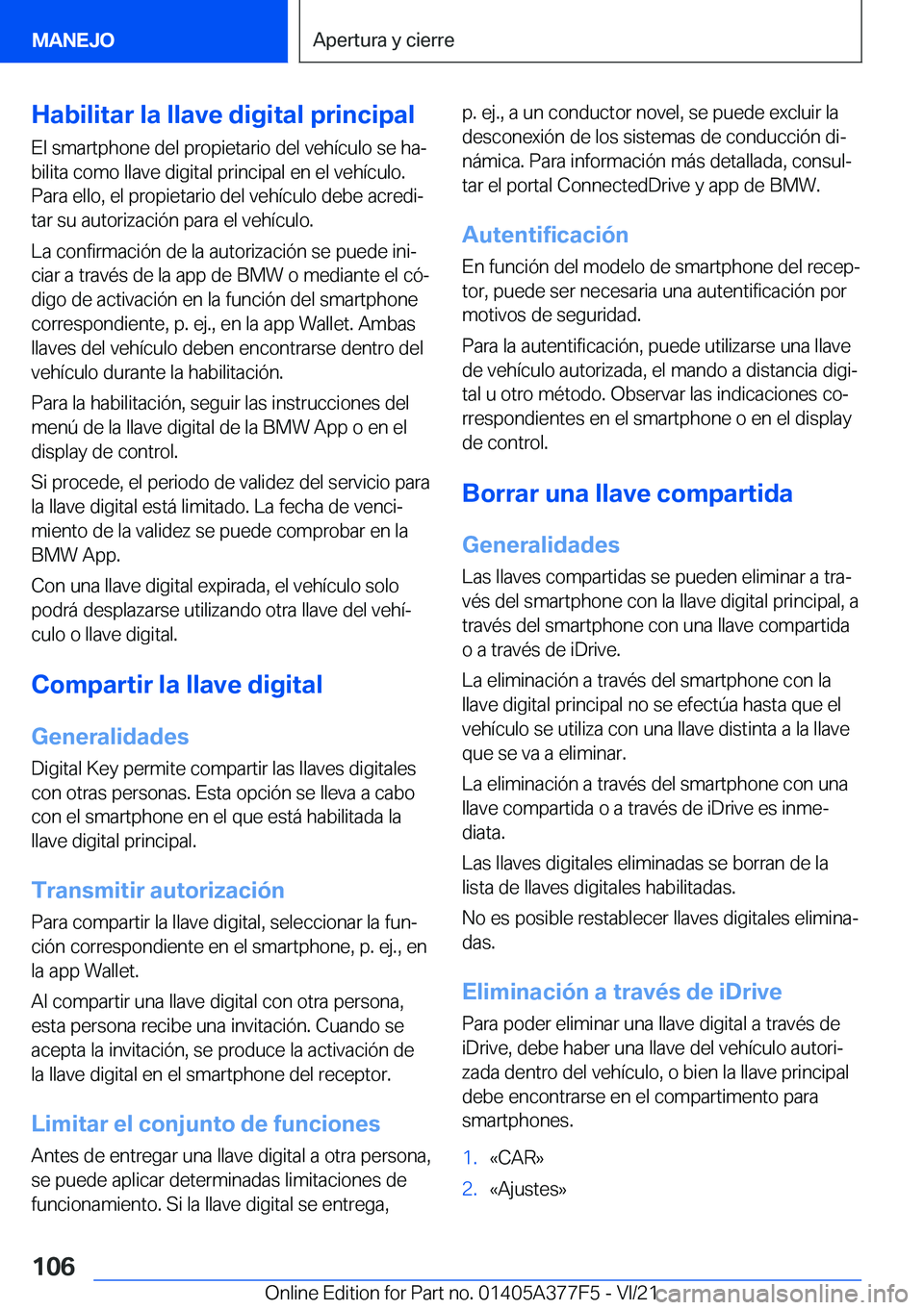 BMW X3 M 2022  Manuales de Empleo (in Spanish) �H�a�b�i�l�i�t�a�r��l�a��l�l�a�v�e��d�i�g�i�t�a�l��p�r�i�n�c�i�p�a�l
�E�l��s�m�a�r�t�p�h�o�n�e��d�e�l��p�r�o�p�i�e�t�a�r�i�o��d�e�l��v�e�h�