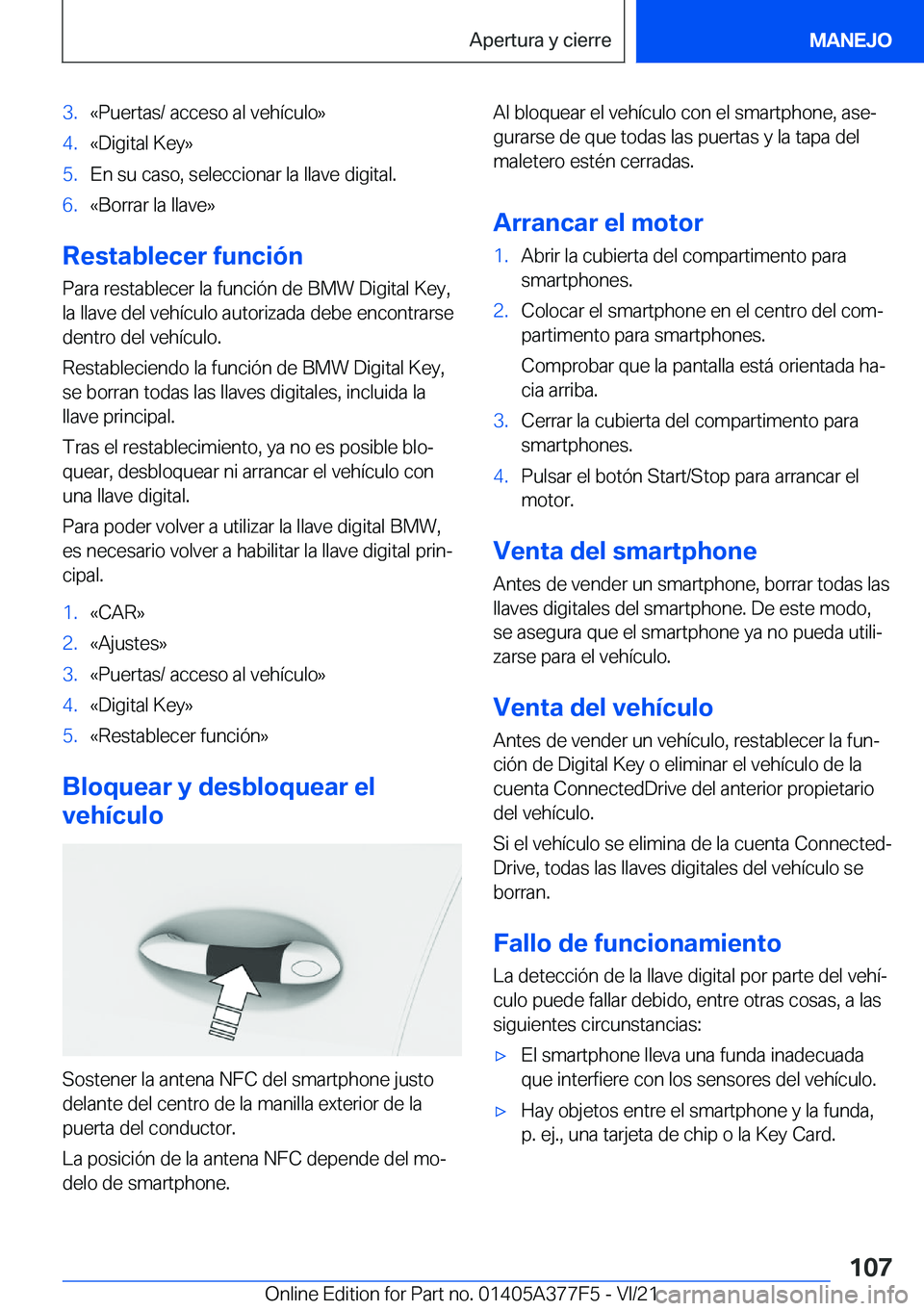 BMW X3 M 2022  Manuales de Empleo (in Spanish) �3�.�«�P�u�e�r�t�a�s�/��a�c�c�e�s�o��a�l��v�e�h�