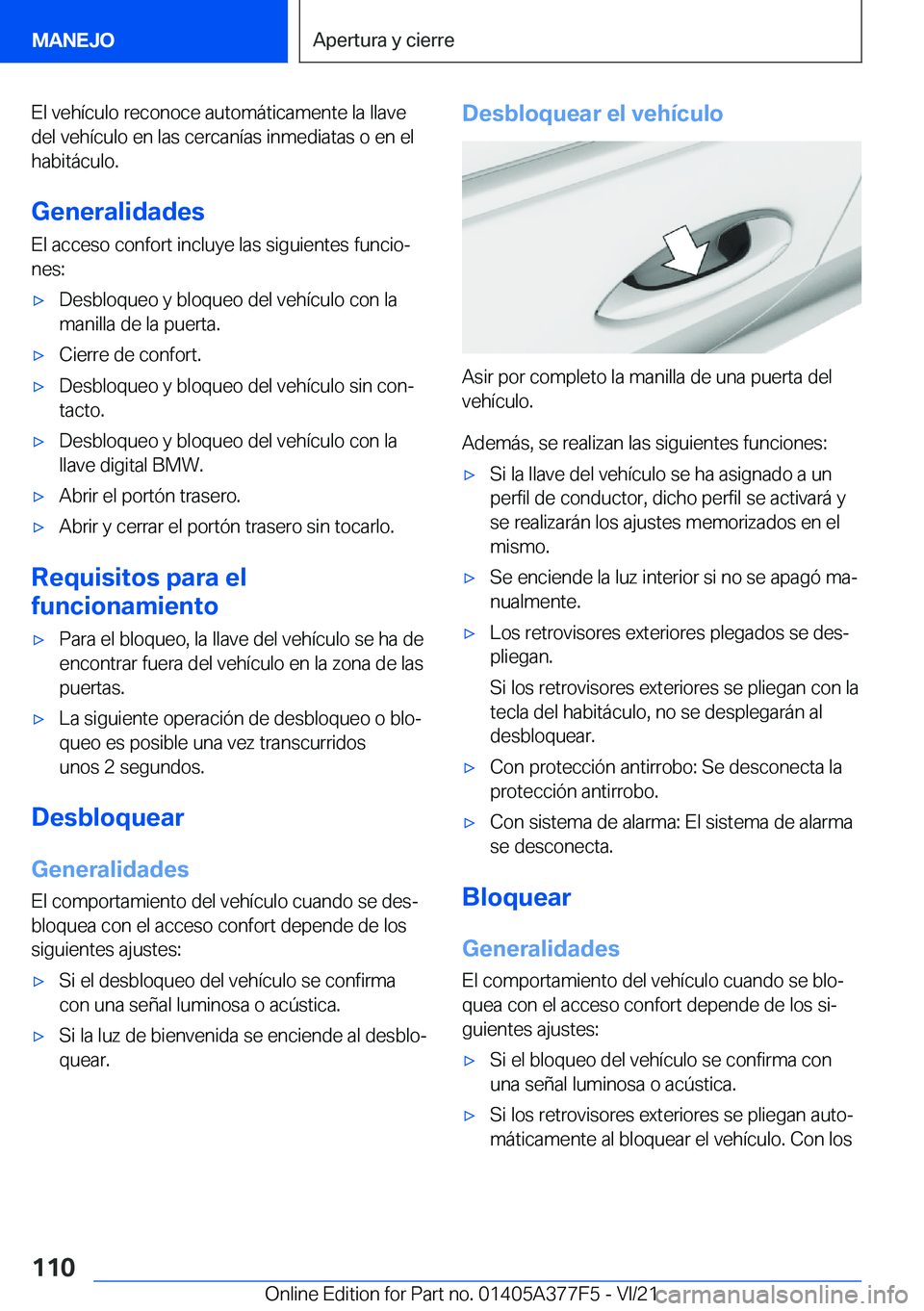 BMW X3 M 2022  Manuales de Empleo (in Spanish) �E�l��v�e�h�