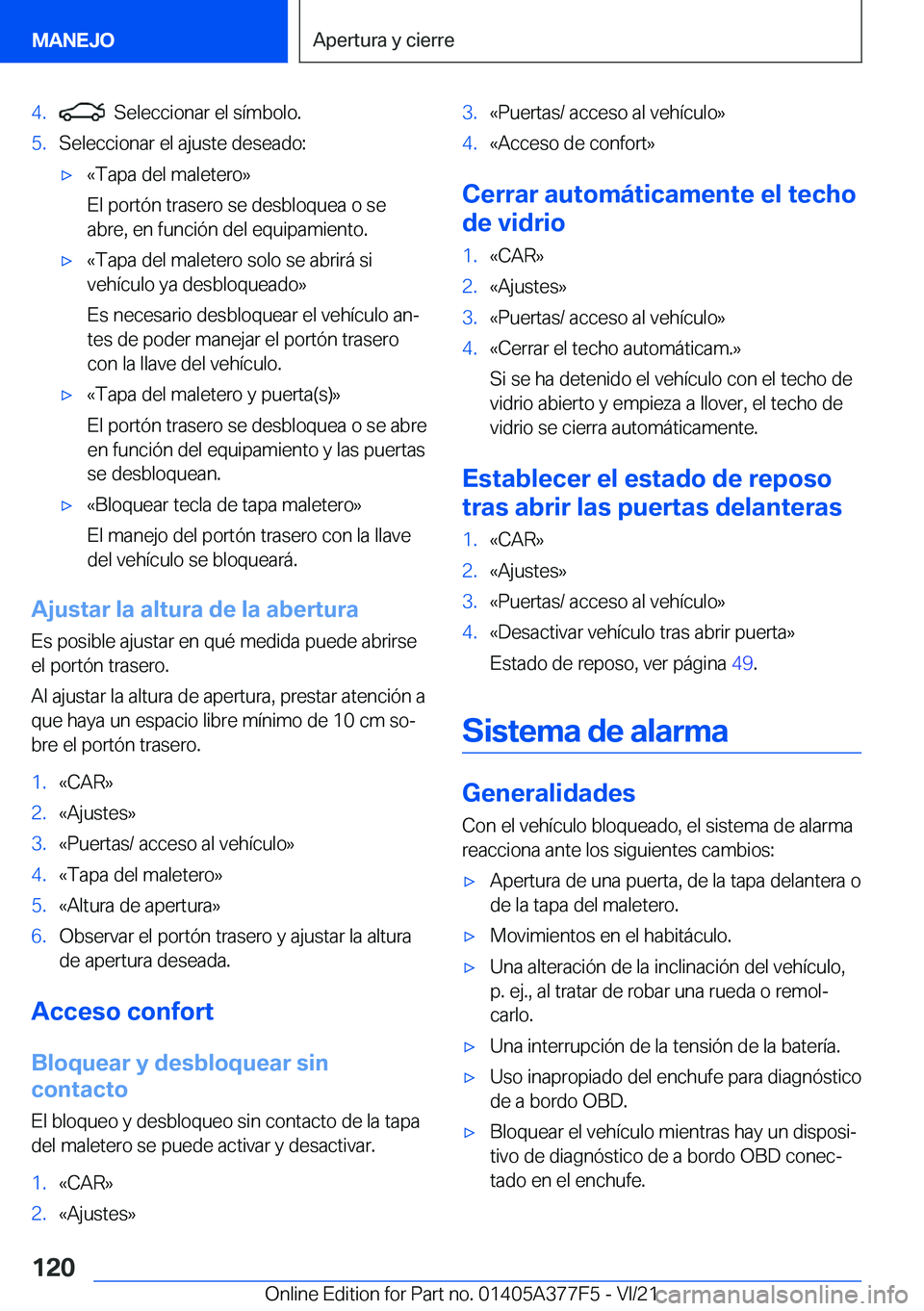BMW X3 M 2022  Manuales de Empleo (in Spanish) �4�.���S�e�l�e�c�c�i�o�n�a�r��e�l��s�