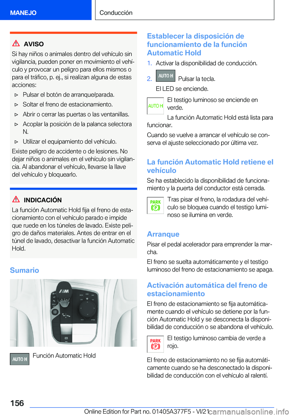 BMW X3 M 2022  Manuales de Empleo (in Spanish) �A�V�I�S�O
�S�i��h�a�y��n�i�
