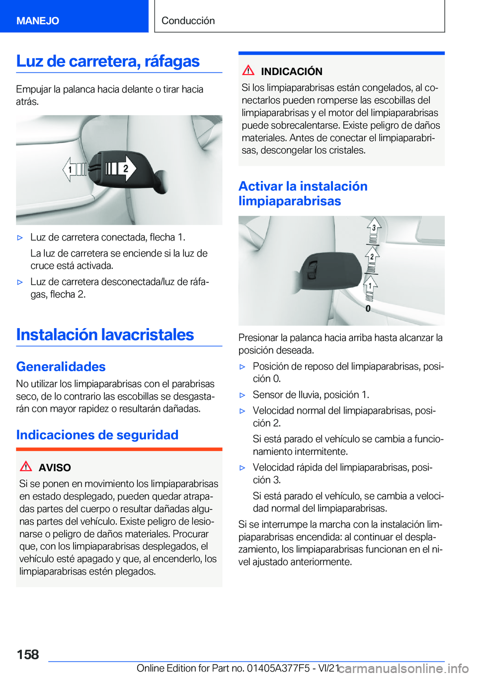 BMW X3 M 2022  Manuales de Empleo (in Spanish) �L�u�z��d�e��c�a�r�r�e�t�e�r�a�,��r�