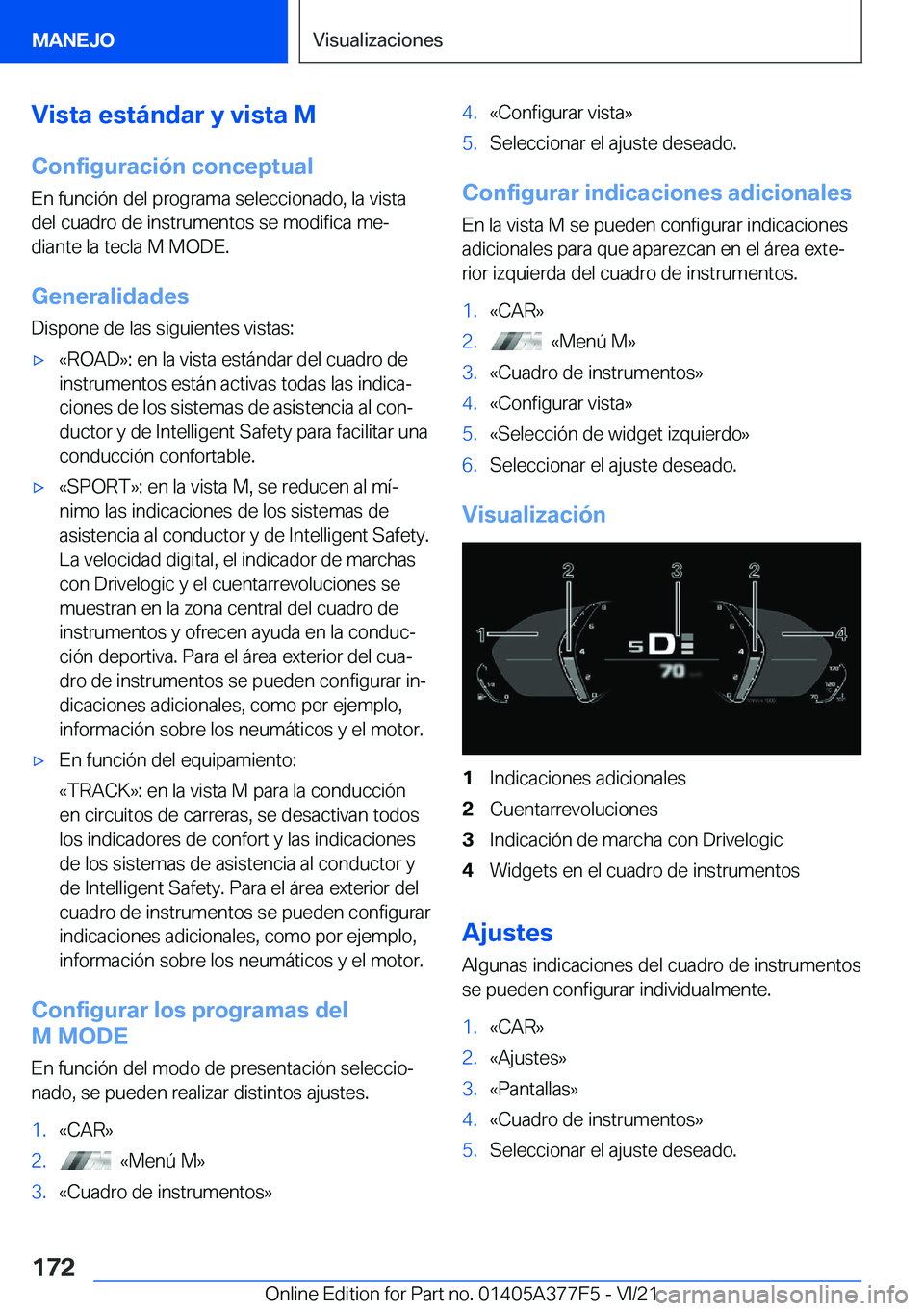 BMW X3 M 2022  Manuales de Empleo (in Spanish) �V�i�s�t�a��e�s�t�