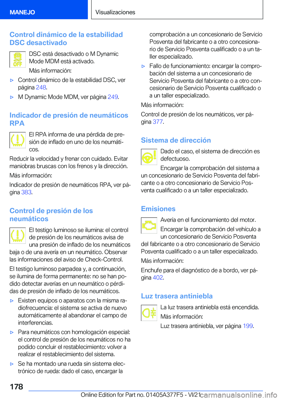BMW X3 M 2022  Manuales de Empleo (in Spanish) �C�o�n�t�r�o�l��d�i�n�