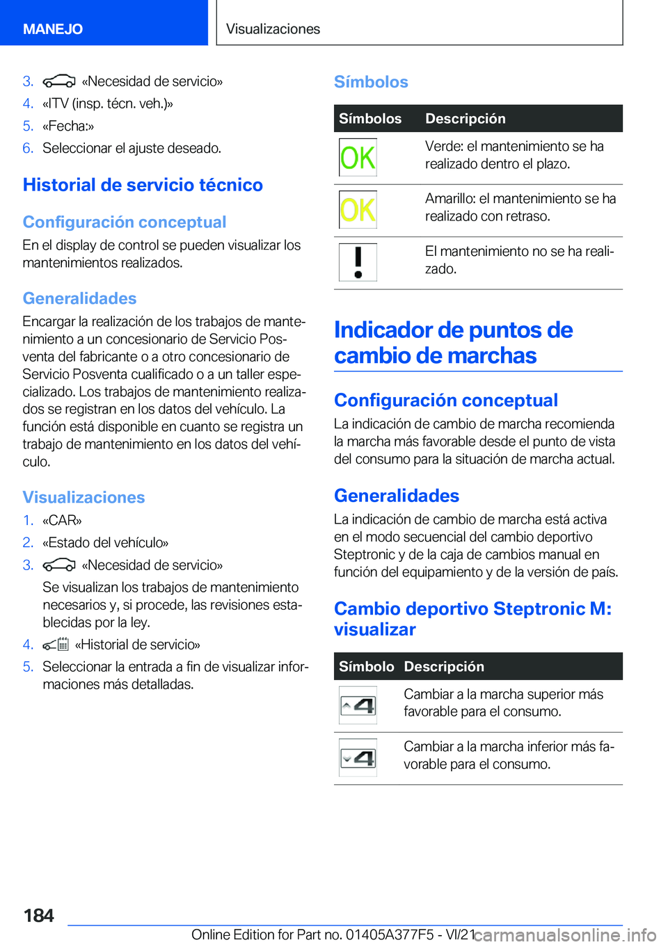 BMW X3 M 2022  Manuales de Empleo (in Spanish) �3�.���«�N�e�c�e�s�i�d�a�d��d�e��s�e�r�v�i�c�i�o�{�4�.�«�I�T�V��(�i�n�s�p�.��t�