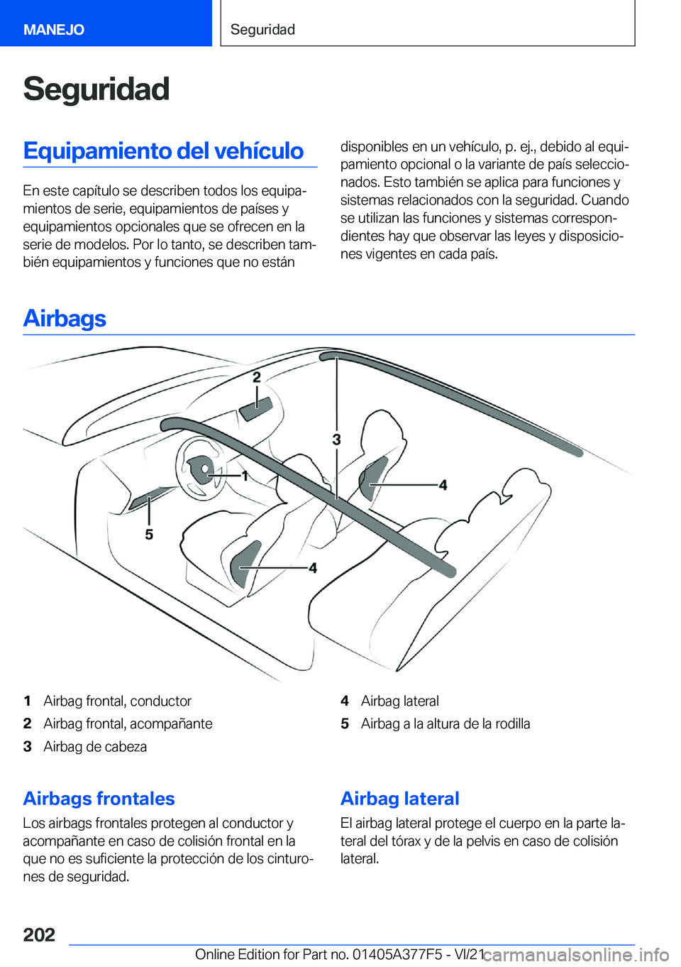 BMW X3 M 2022  Manuales de Empleo (in Spanish) �S�e�g�u�r�i�d�a�d�E�q�u�i�p�a�m�i�e�n�t�o��d�e�l��v�e�h�