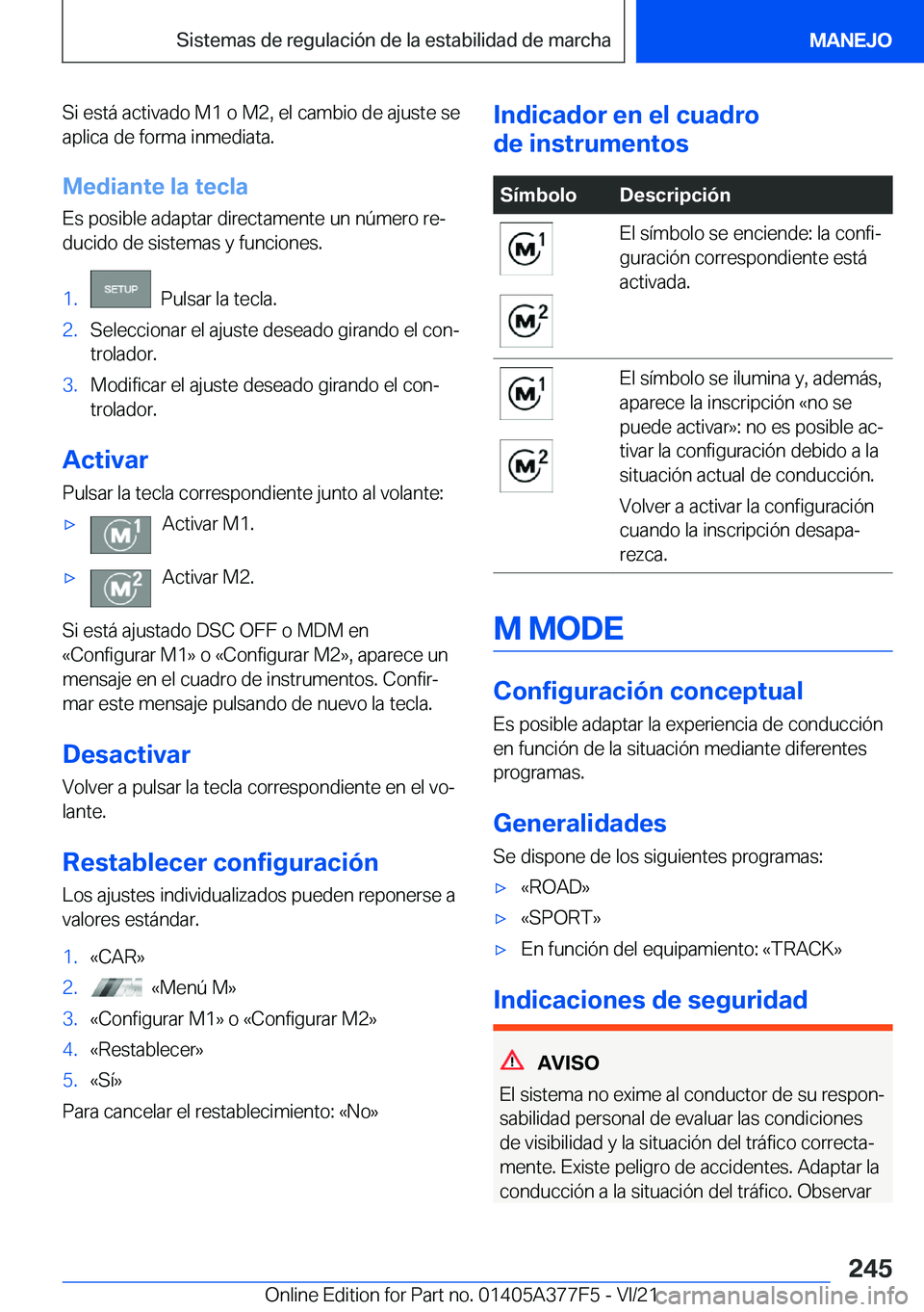 BMW X3 M 2022  Manuales de Empleo (in Spanish) �S�i��e�s�t�