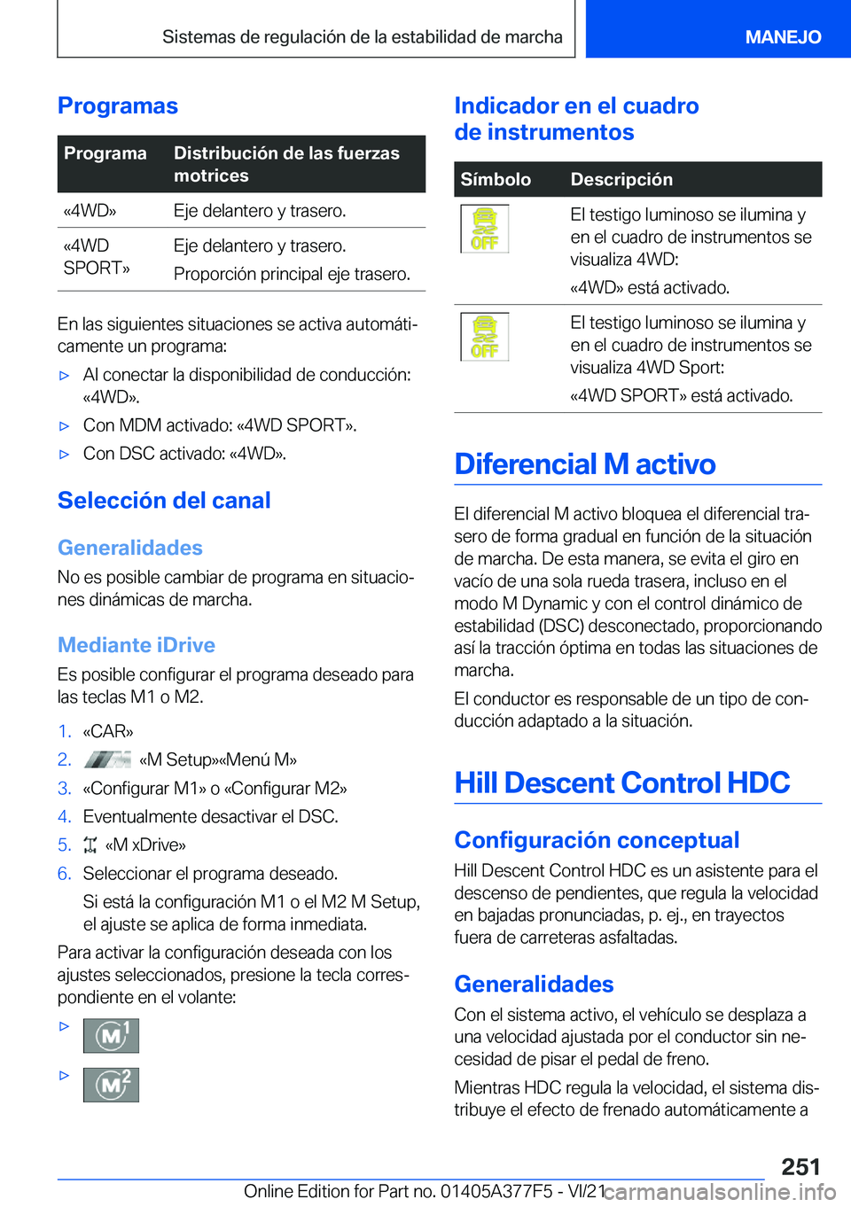 BMW X3 M 2022  Manuales de Empleo (in Spanish) �P�r�o�g�r�a�m�a�s�P�r�o�g�r�a�m�a�D�i�s�t�r�i�b�u�c�i�