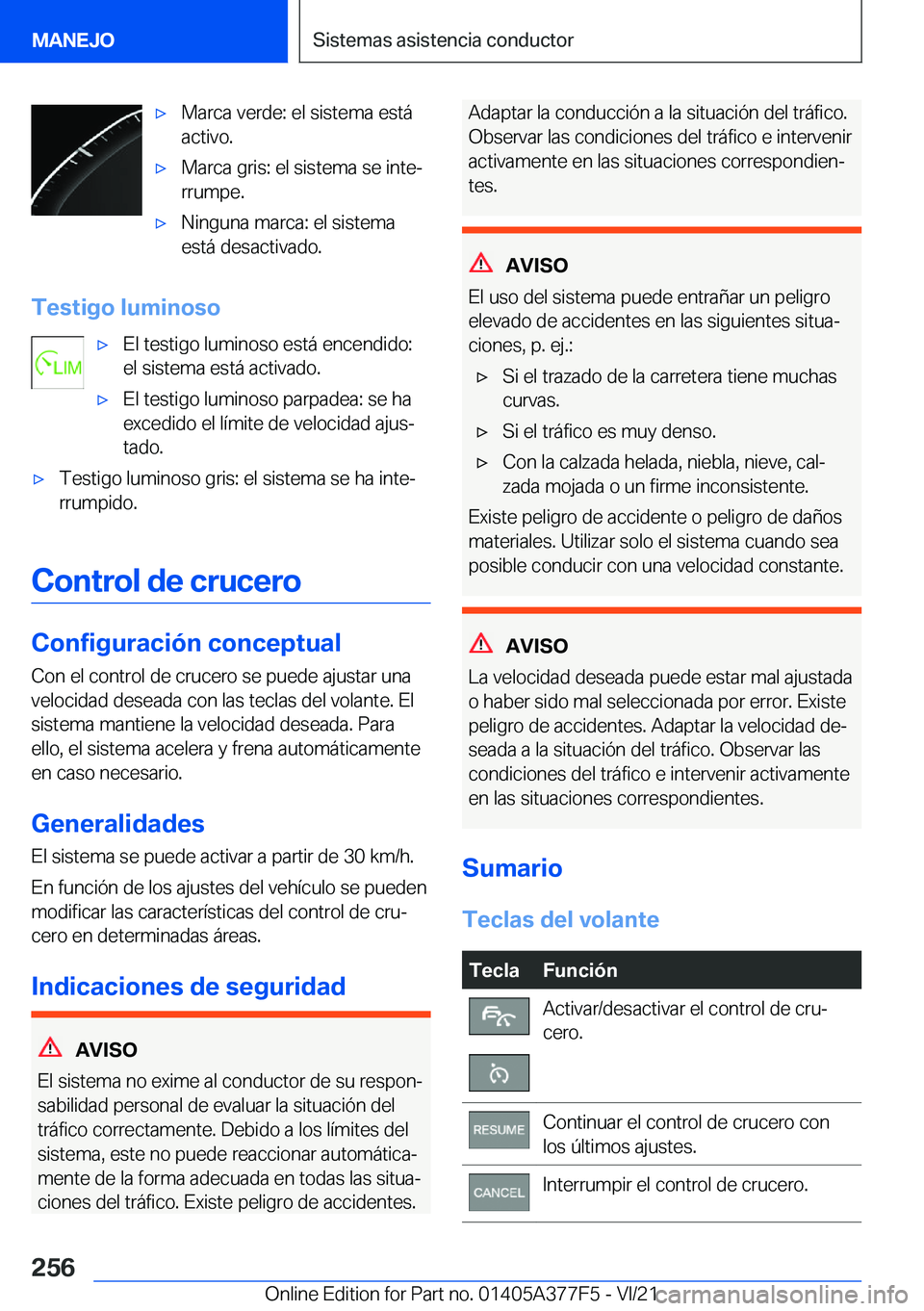 BMW X3 M 2022  Manuales de Empleo (in Spanish) x�M�a�r�c�a��v�e�r�d�e�:��e�l��s�i�s�t�e�m�a��e�s�t�